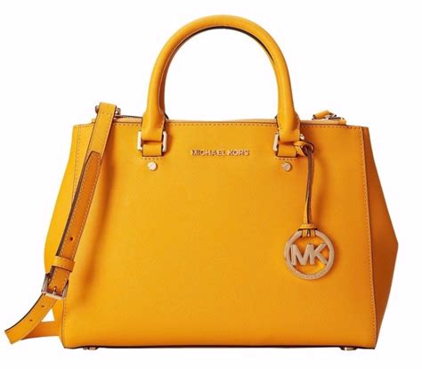 Michael Kors Sutton Yellow (Sun) Saffiano Leather Medium 